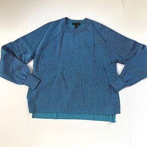 J Crew Sparkling Blue/teal Sweater Size Medium